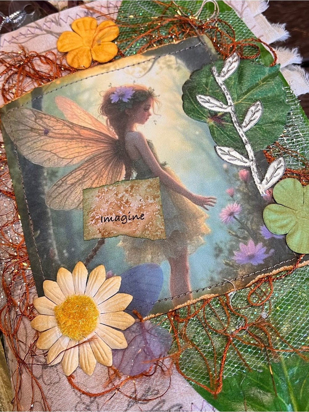 Fairy Junk Journal Grungy Floral Woodland Forest Boho Softcover 3 Signatures - Picture 2 of 16
